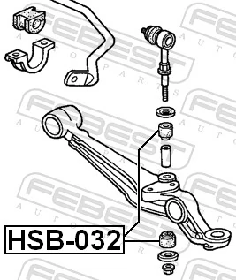 HSB032 Febest Втулка стійки переднього стабілізатора