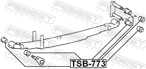 TSB773 Febest Сайлентблок ресори, задній