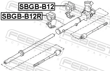 SBGBB12 Febest Кріплення рульового управління (колонки)