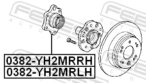 0382YH2MRLH Febest Підшипник ступиці задньої