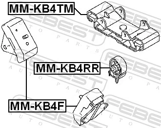 MMKB4TM Febest Опора кпп