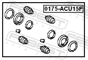 0175ACU15F Febest Ремкомплект гальмівної системи