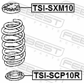 TSISCP10R Febest Проставка (гумове кільце) пружини задньої, нижня