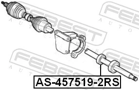 AS4575192RS Febest Підвісний підшипник передньої піввісі