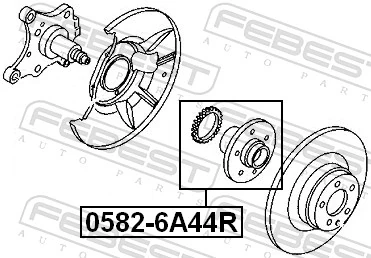 05826A44R Febest Маточина задня