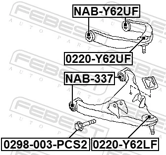 0298003PCS2 Febest Болт