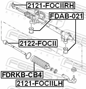 2121FOCIILH Febest Зовнішній наконечник рульової тяги