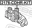 2176CDHRKIT Febest Ремкомплект заднього гальмівного супорта