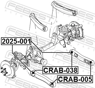 CRAB038 Febest Сайлентблок переднього нижнього важеля