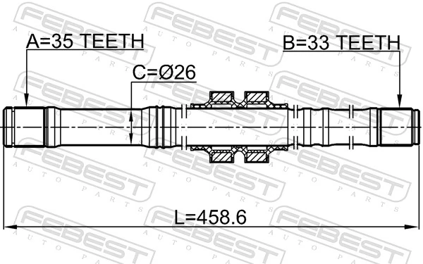 0212J10LH Febest Привід лівий