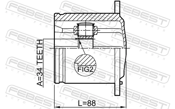 0036475 GKN-Spidan ШРКШ внутрішній, передній