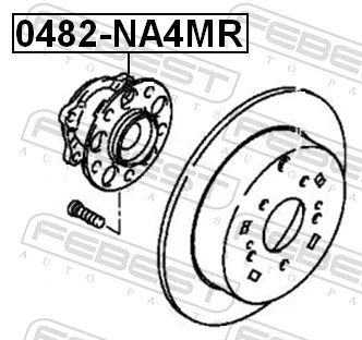 0482NA4MR Febest Маточина задня