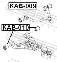 KAB010 Febest Сайлентблок переднього нижнього важеля