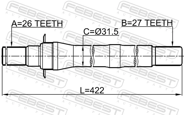 1212IX35AT4WD Febest Промвал