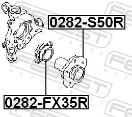 0282FX35R Febest Підшипник ступиці задньої