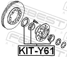 KITY61 Febest Підшипник ступиці задньої