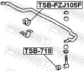 TSB718 Febest Втулка стійки заднього стабілізатора