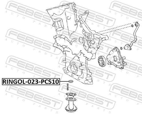 RINGOL023PCS10 Febest Ущільнююче кільце фільтра грубого очищення