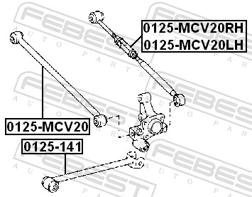 0125MCV20 Febest Важелі задньої підвіски