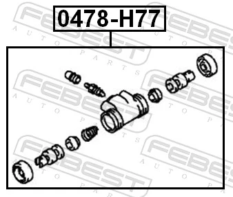 0478H77 Febest Робочий циліндр