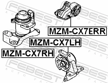 MZMCX7ERR Febest Задня подушка двигуна
