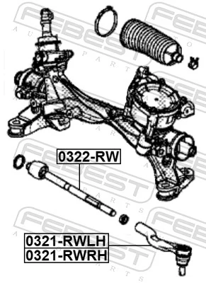 Тяга рульова поперечна Moog EV801486 ціна, від 12.43 USD
