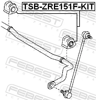 TSBZRE151FKIT Febest Втулка стабілізатора переднього, права