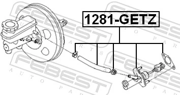 1281GETZ Febest Циліндр зчеплення, головний