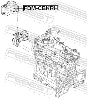 FDMCBKRH Febest Права подушка мотора