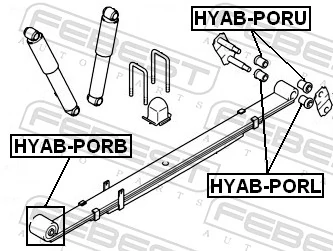 HYABPORL Febest Втулка ресори