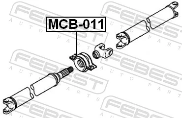 MCB011 Febest Підвісний підшипник карданного валу