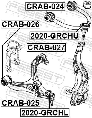 CRAB024 Febest Сайлентблок переднього верхнього важеля