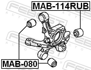 MAB114RUB Febest Сайлентблок задньої підвіски