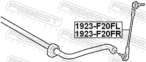 1923F20FL Febest Тяга переднього стабілізатора