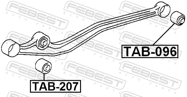 TAB096 Febest Сайлентблок переднього нижнього важеля