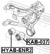 KAB037 Febest Сайлентблок задньої підвіски