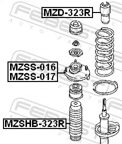 MZD323R Febest Буфер заднього амортизатора