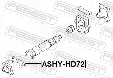 ASHYHD72 Febest Хрестовина карданного валу