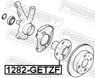 1282GETZF Febest Маточина (передня)