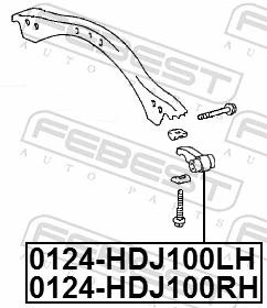 0124HDJ100RH Febest Тяга торсиону