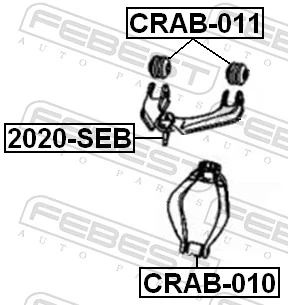 CRAB011 Febest Сайлентблок переднього верхнього важеля