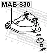 MAB830 Febest Сайлентблок переднього верхнього важеля