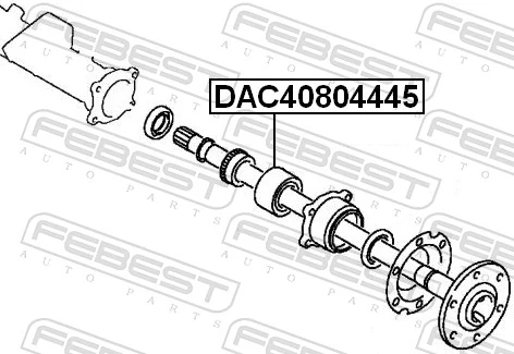 DAC40804445 Febest Підшипник ступиці задньої