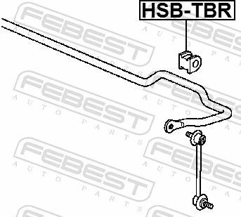 HSBTBR Febest Прокладка стабільзатора заднього