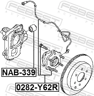 0282Y62R Febest Маточина задня