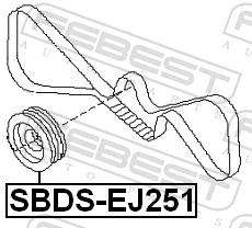 SBDSEJ251 Febest Демпфер колінвалу