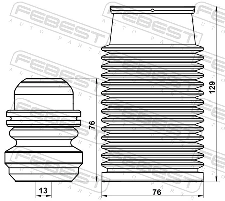 APK0239 Magneti Marelli Відбійник + пильовик амортизатора переднього