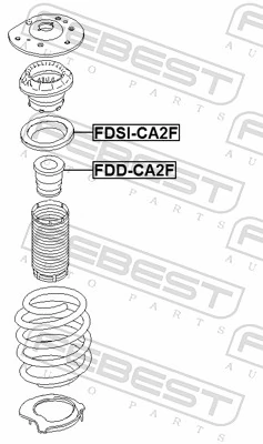FDSICA2F Febest Проставка (гумове кільце) пружини передньої, нижня