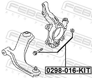 0298016KIT Febest Гайка шарової опори передньої підвіски
