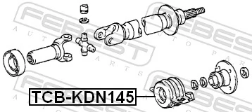 TCBKDN145 Febest Підвісний підшипник карданного валу
